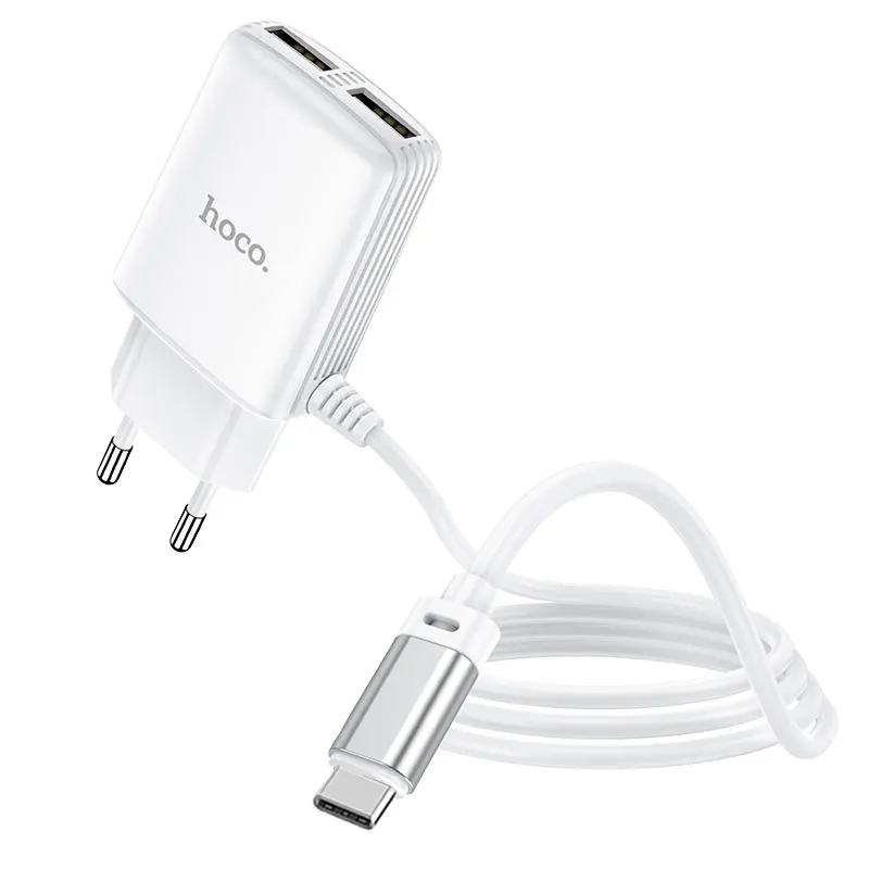 Chargeur Voiture HOCO Z27 2 USB iPhone Blanc - SYNOTEC