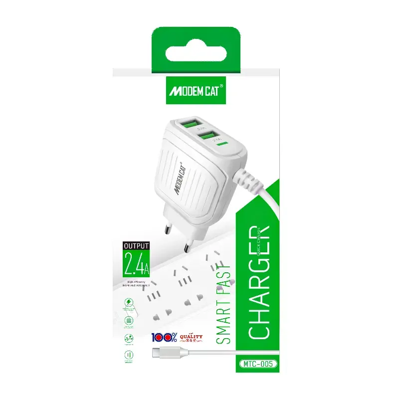 Chargeur MODEM CAT Smart Fast 2,4A White (MTC-005) Type C