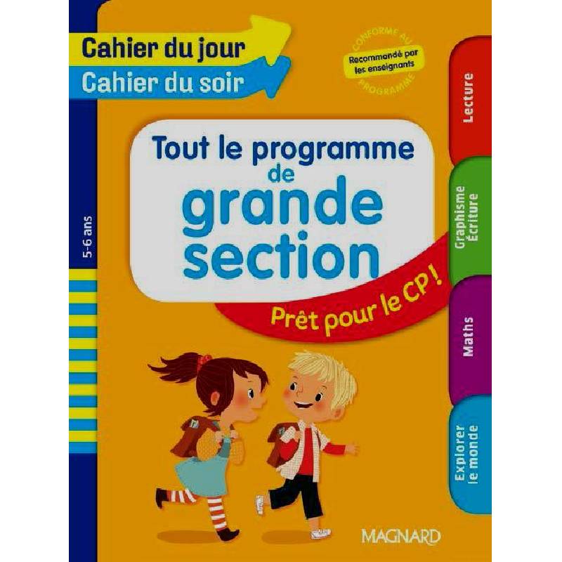 Cahier Du Jour Et Cahier Du Soir Grande Section SYNOTEC