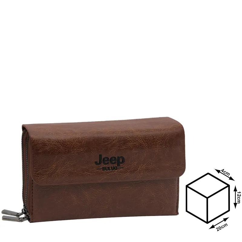 Portefeuille en cuir PU brun Jeep