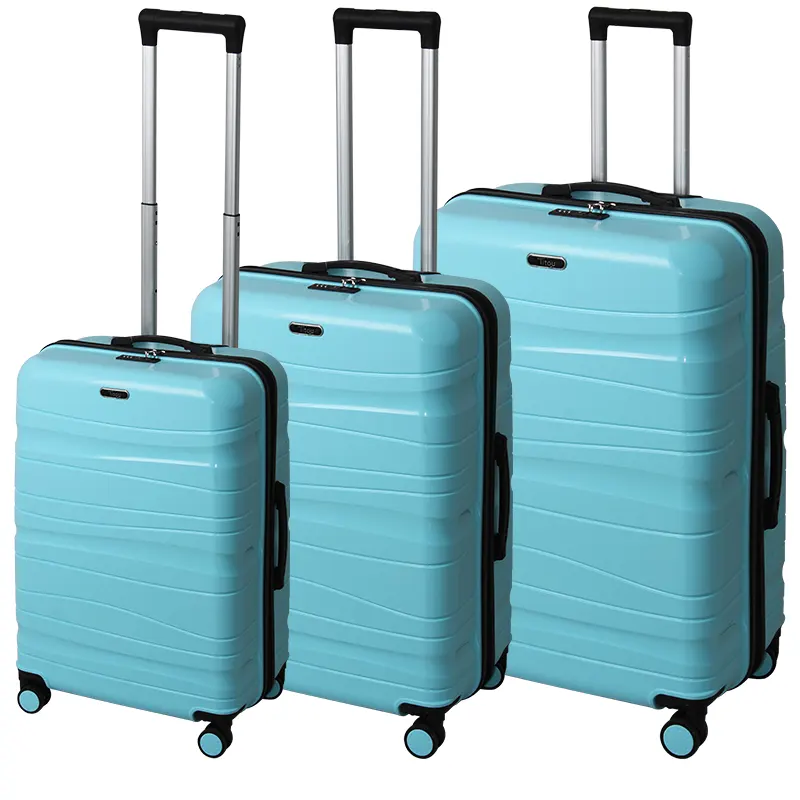 Ensemble de 3 valises incassables Titou bleu chewing-gum