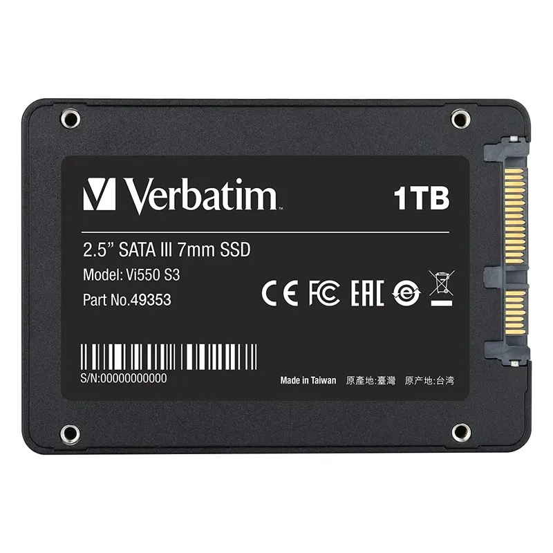 Disque Dur interne VERBATIM 1TO SSD 2.5'' Noir (VI550 S3) - SYNOTEC