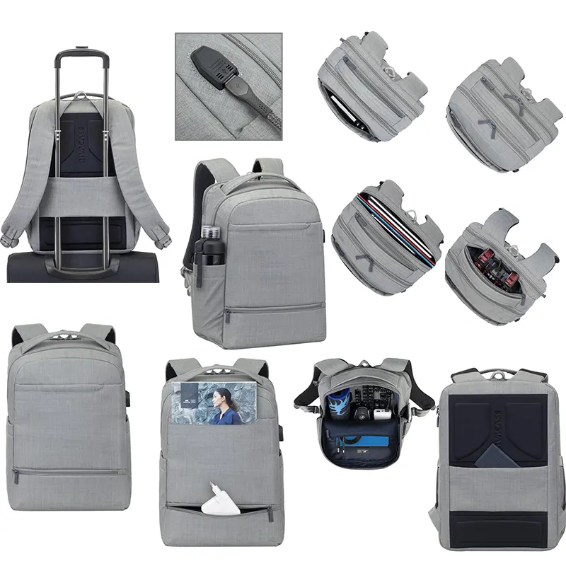 Sacs à dos pour ordinateur portable: 7562 gris foncé, le sac à dos