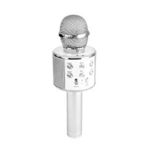 Microphone Speaker KARAOKE Silver (WS-858)