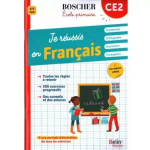 Boscher Je réussis en français CE2 -Livres-Synotec