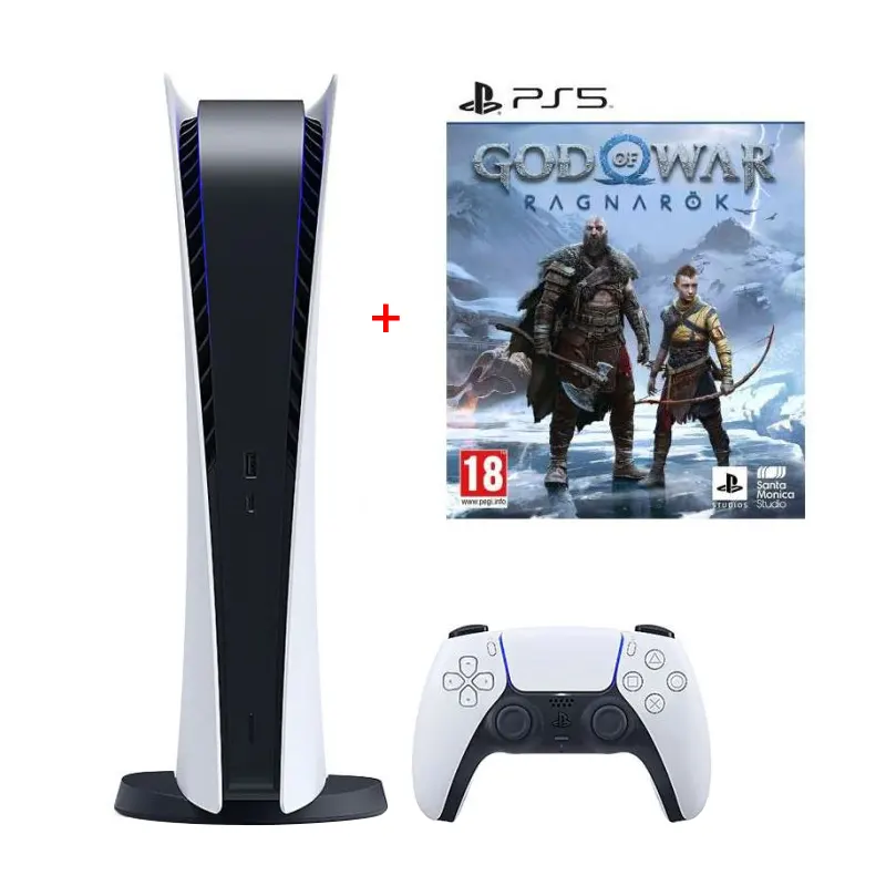 Console de Jeux Playstation 5 Edition Digitale + Jeu God OF War (CFI-1216B)  - SYNOTEC