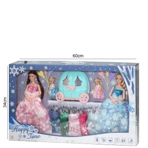 Pack de 4 poupées et accessoires