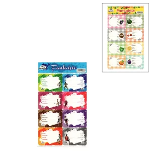 18 Étiquettes scolaire autocollantes Aladin Fantaisie