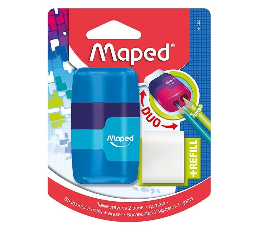 TAILLE CRAYON-GOMME CONNECT SOFT 2 TROUS BLS 049220 MAPED