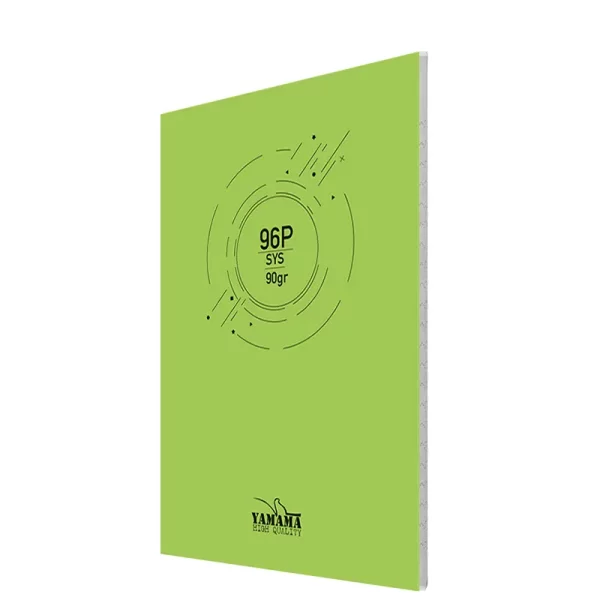 Cahier piqûre GM 96p seyès Yamama vert
