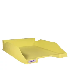 Corbeille à courrier jaune pastel Purple Essential 2401502
