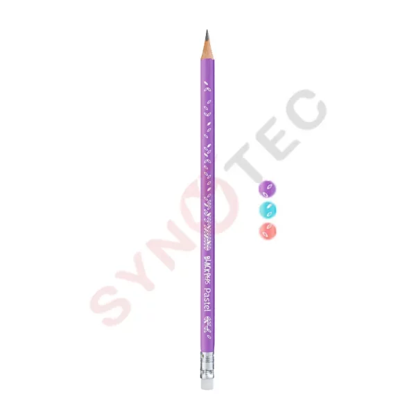 Crayon noir HB=2 avec gomme Maped blackpeps pastel