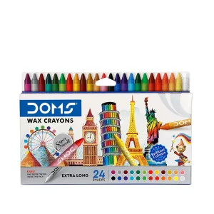 Crayons à la cire de 24 couleurs Doms Extra Long