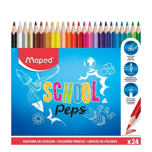 Crayons de 18 couleurs Maped School Peps