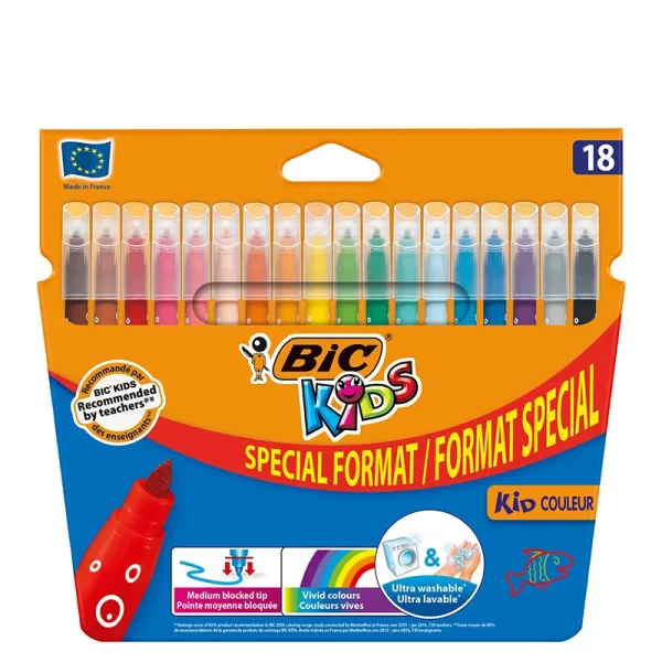 Feutre de 18 couleurs Bic Kids