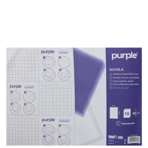 Paquet de 10 couvres livres adhésif Purple