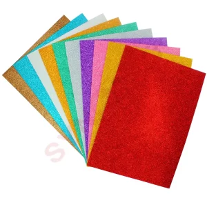 Paquet de 10 papiers en paillettes