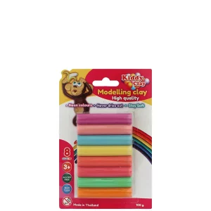 Pâte à modeler de 8 couleurs néons Kiddy Clay