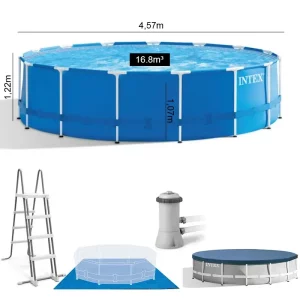 Piscine Intex Metal Frame #28242NP avec accessoires