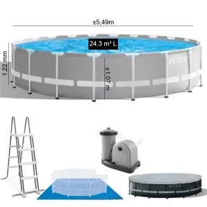 Piscine Intex Prism Frame #26732NP avec accessoires
