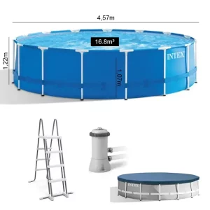 Piscine Intex Prism Frame Rond #26726NP avec accessoires
