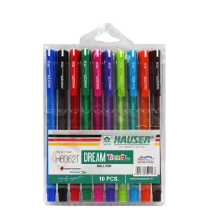 Pochette de 10 stylos gel Hauser sparkle H6062T