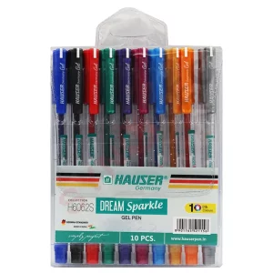 Pochette de 10 stylos gel à paillettes Hauser Dream Sparkle