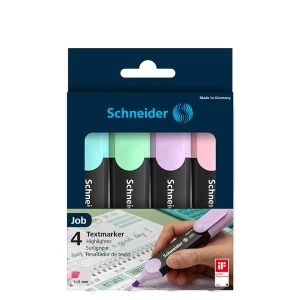 Pochette de 4 marqueurs fluo Schneider Job