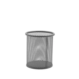 Pot à stylos gris en métal 802