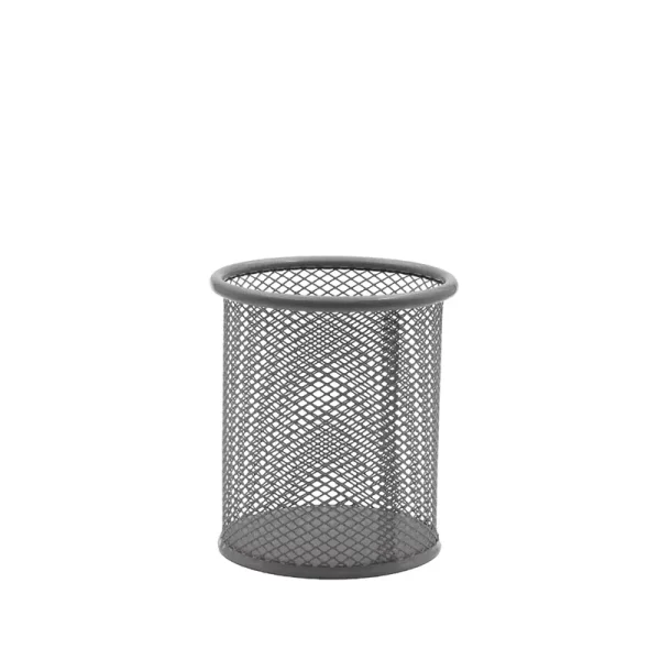 Pot à stylos gris en métal 802