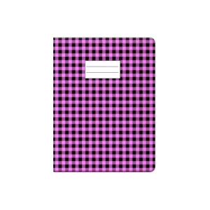 Protège cahier PM rose à carreau Purple