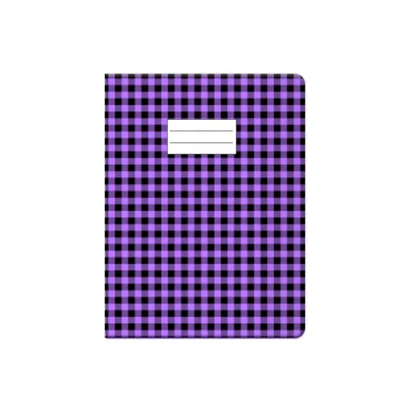 Protège cahier PM violet à carreau Purple