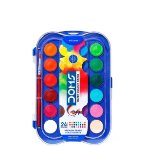 Aquarelle de 24 couleurs avec pinceau Doms