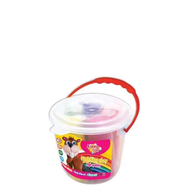 Seau de 5 pâtes à modeler Kiddy Clay