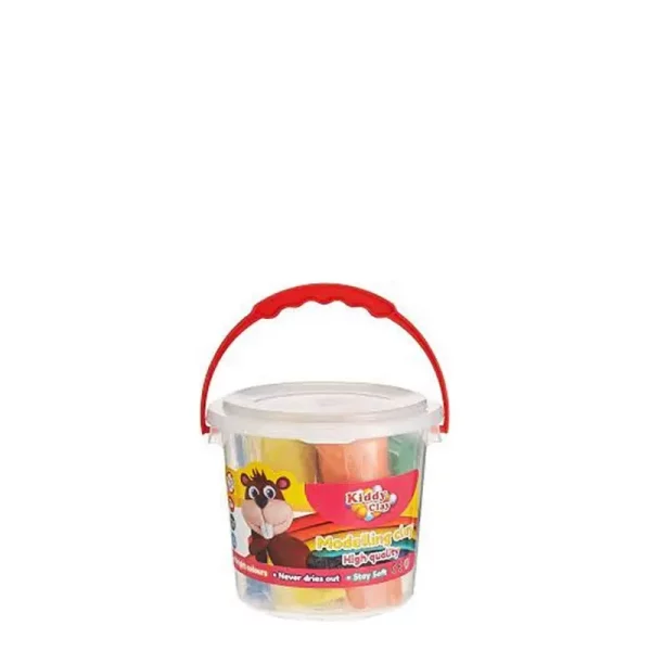 Seau de 8 pâtes à modeler Kiddy Clay