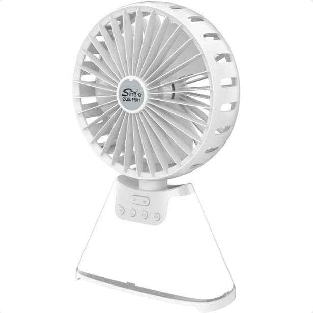 Ventilateur Haut-Parleur électrique ZQS-F801 LED – White
